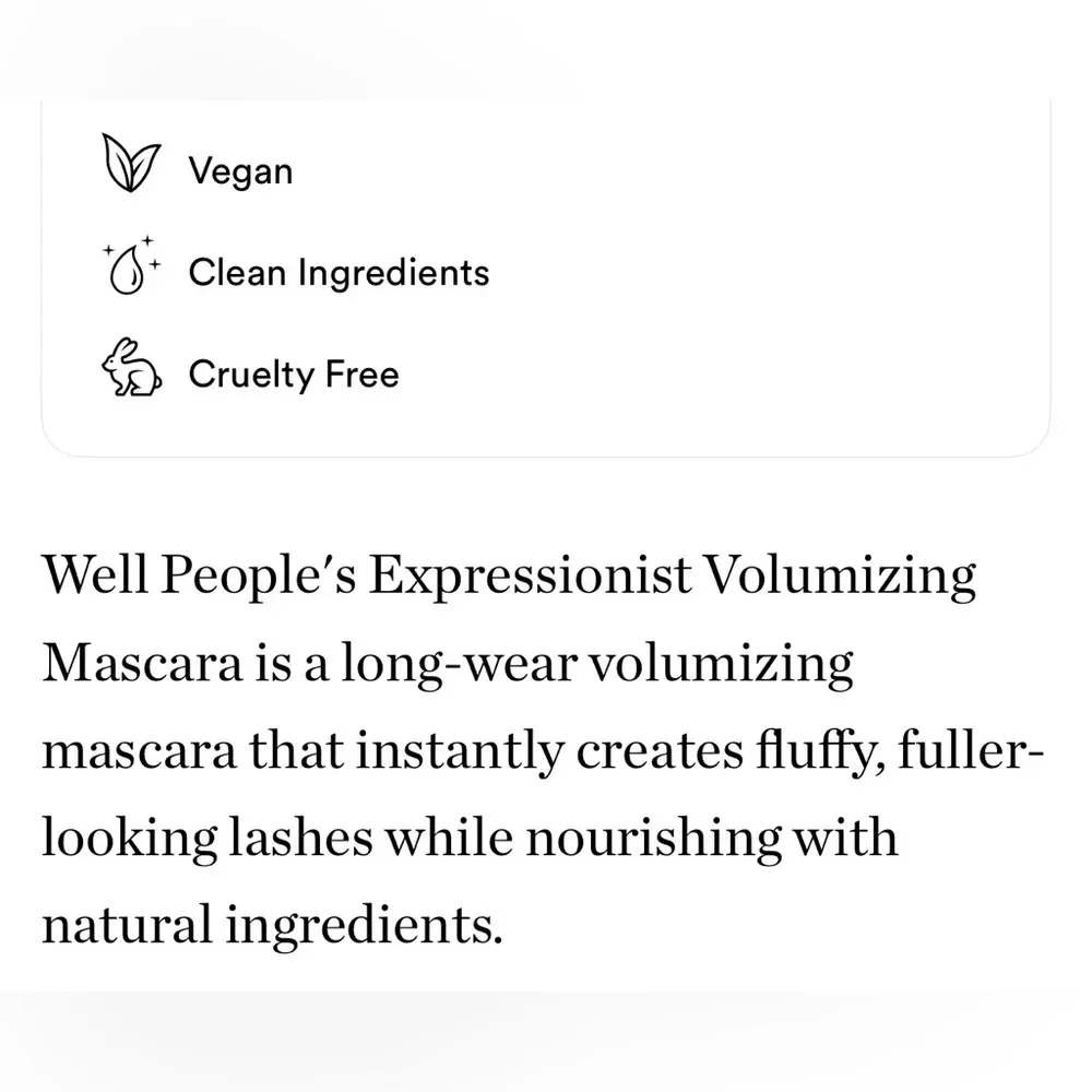 $6❤️‍🔥 Well People Volumizing Mascara Mini BLACK 👁️ NEW IN BOX